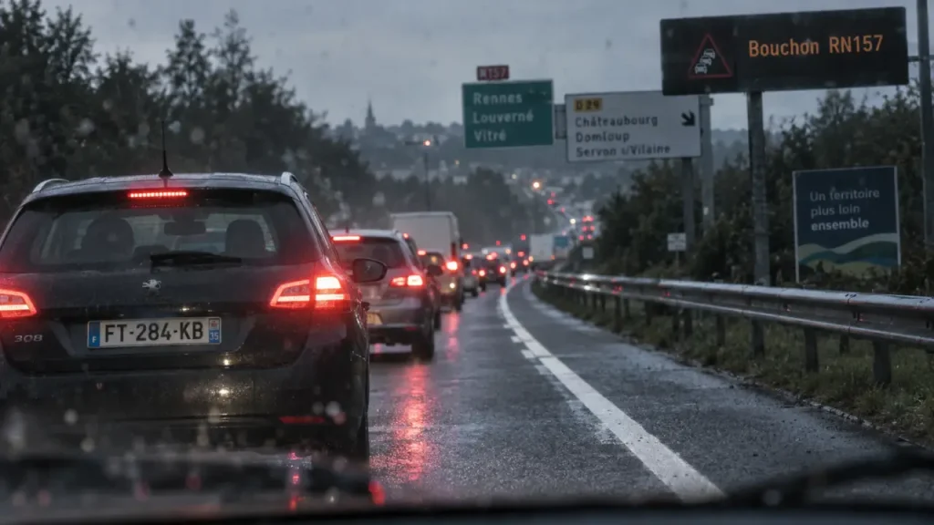 Accident sur la RN157 à Brécé : 5,4 km de bouchons vers Rennes
