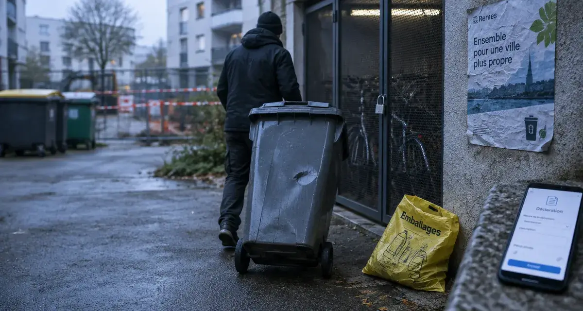 Bac de collecte disparu à Rennes : les démarches à suivre