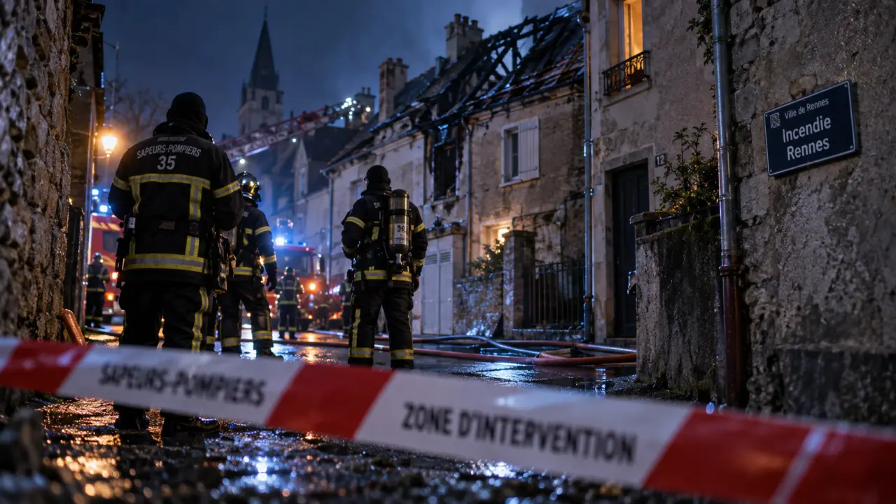Incendie rue René-Madec à Rennes : une maison touchée, le feu maîtrisé