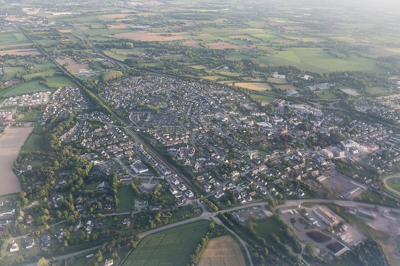 Vue aérienne de Vern-sur-Seiche, prise le 14 mai 2018.