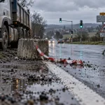 Un poids lourd au fossé perturbe la circulation entre Rennes et Saint-Malo