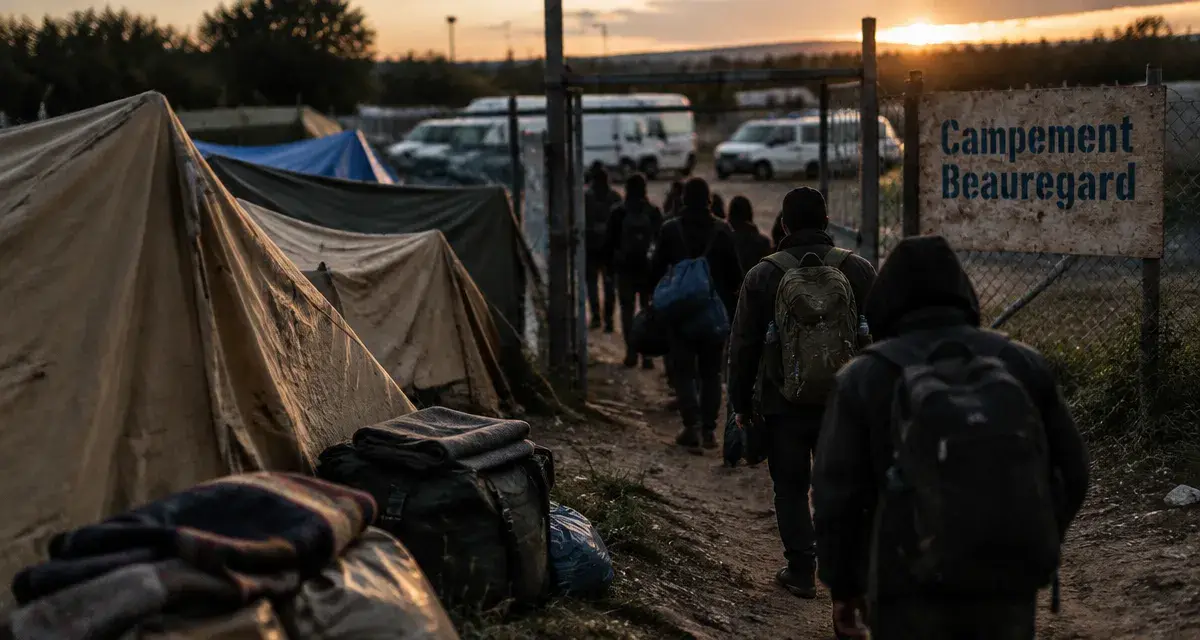 Des réfugiés hébergés à Saint-Erblon rejoignent le campement de Beauregard