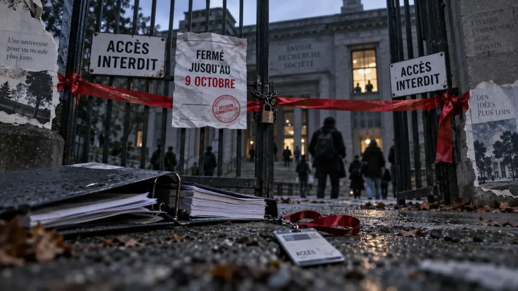 Rennes 2 : Villejean et La Harpe fermés jusqu’au vendredi 9 octobre