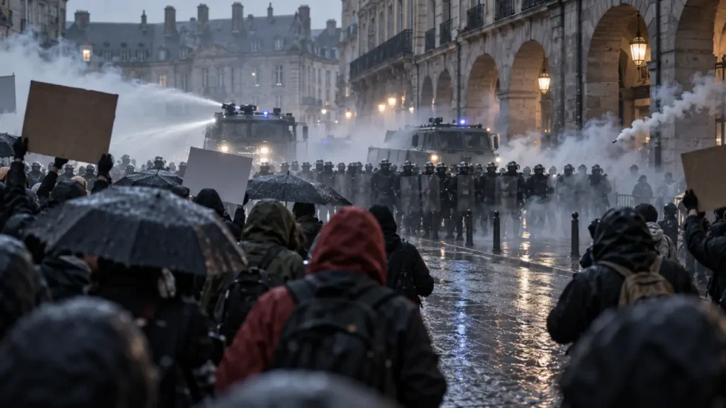 Rennes : des affrontements à la dispersion de la manifestation du 24 octobre