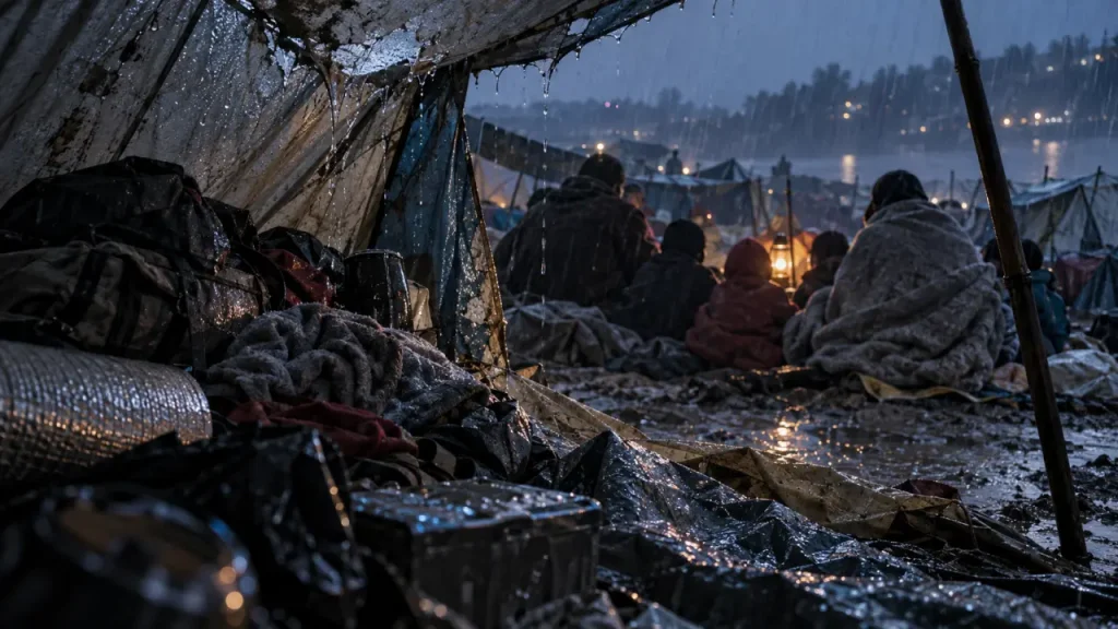 À Rennes, les familles du campement de Beauregard face au froid et à la pluie