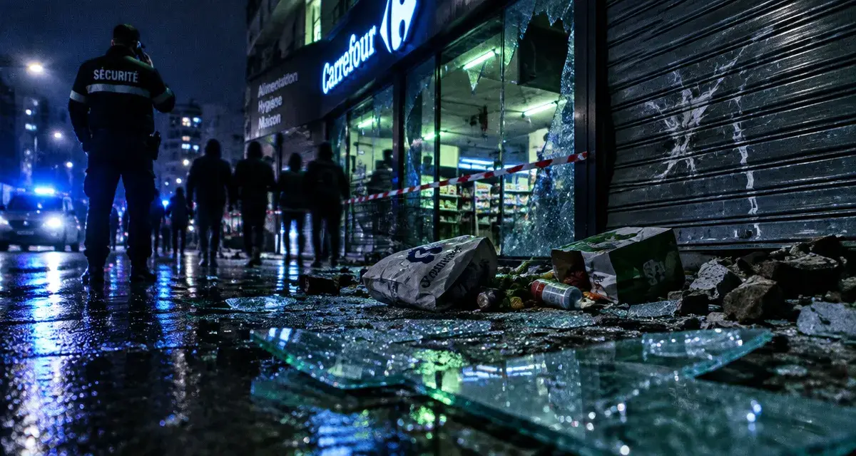 Un supermarché vandalisé rue de l'Alma à Rennes