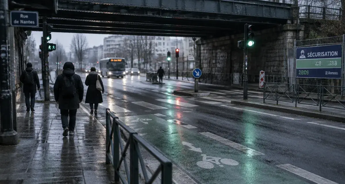Rennes : le carrefour rue de Nantes sous le pont SNCF sera réaménagé