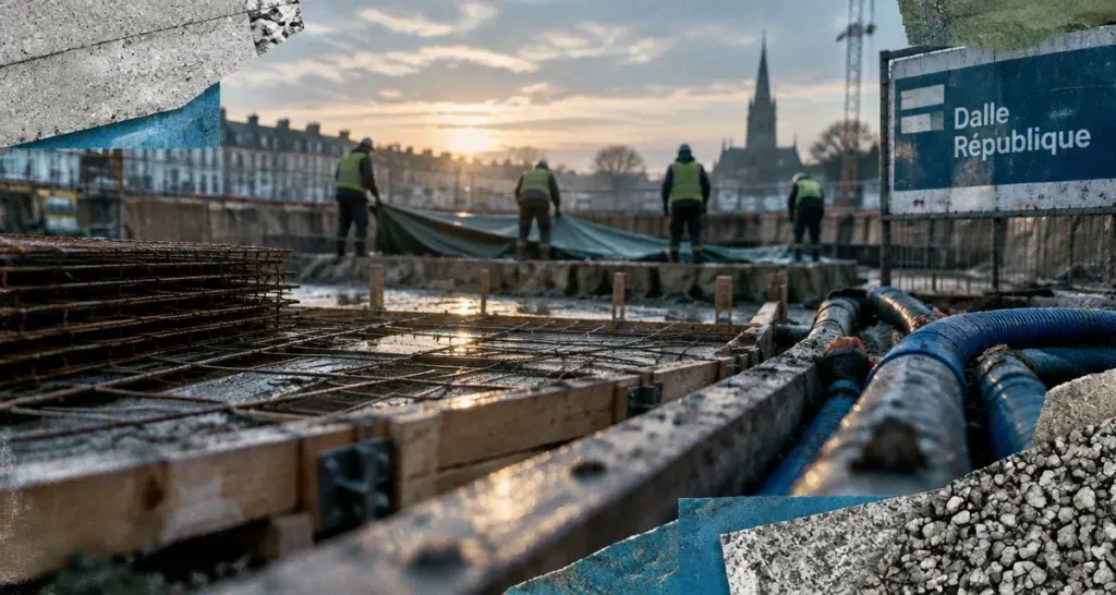 À Rennes, la dalle de République renforcée avant la végétalisation