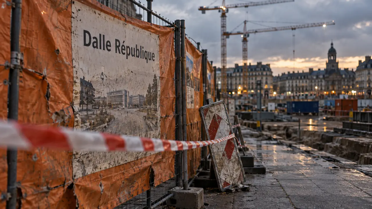 Rennes : la page Orange sur la dalle République ne donne pas de détail de chantier