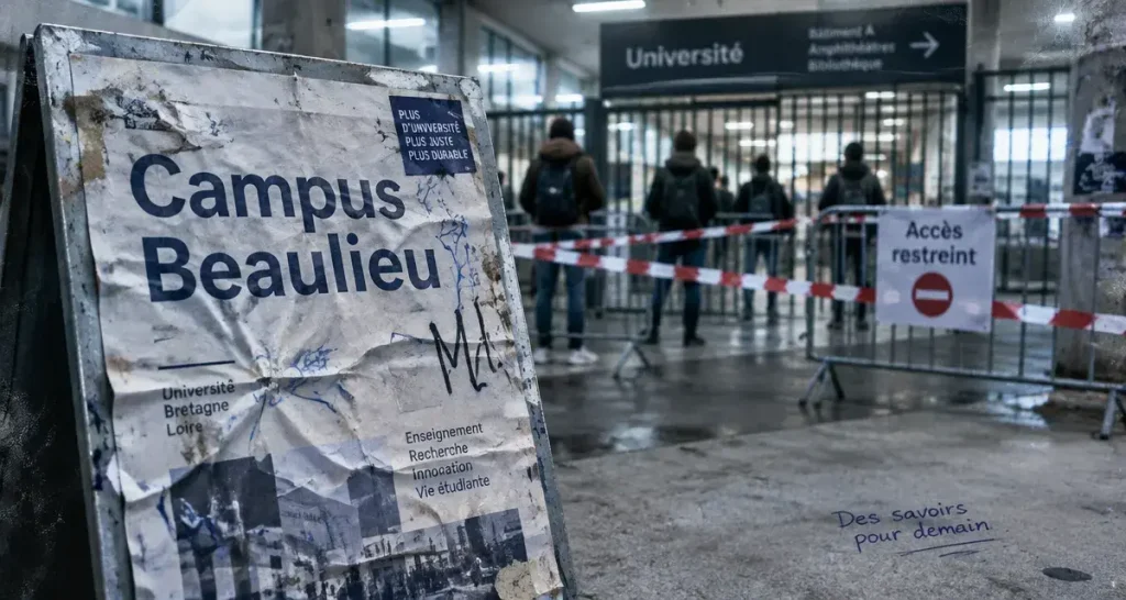 Rennes : droit et campus Beaulieu bloqués, cours à distance lundi