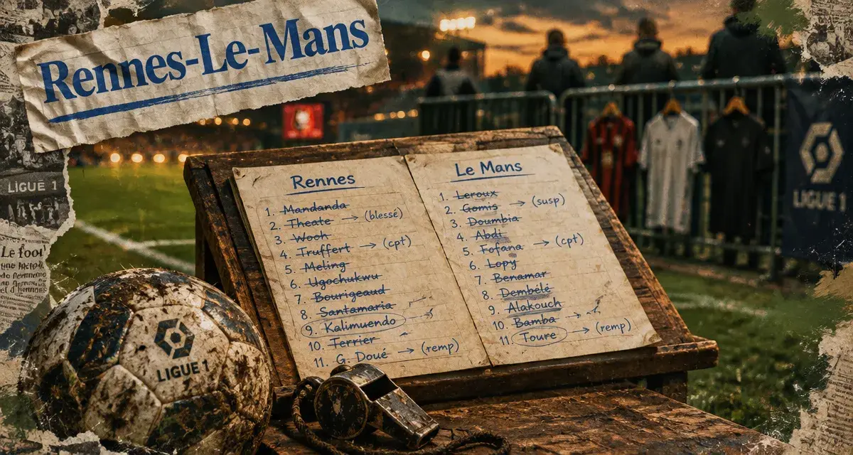 Rennes-Le Mans : les onze de départ et les absents du match