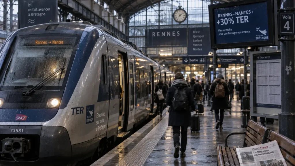 Rennes-Nantes : 30 % de TER en plus prévus à partir de septembre 2027