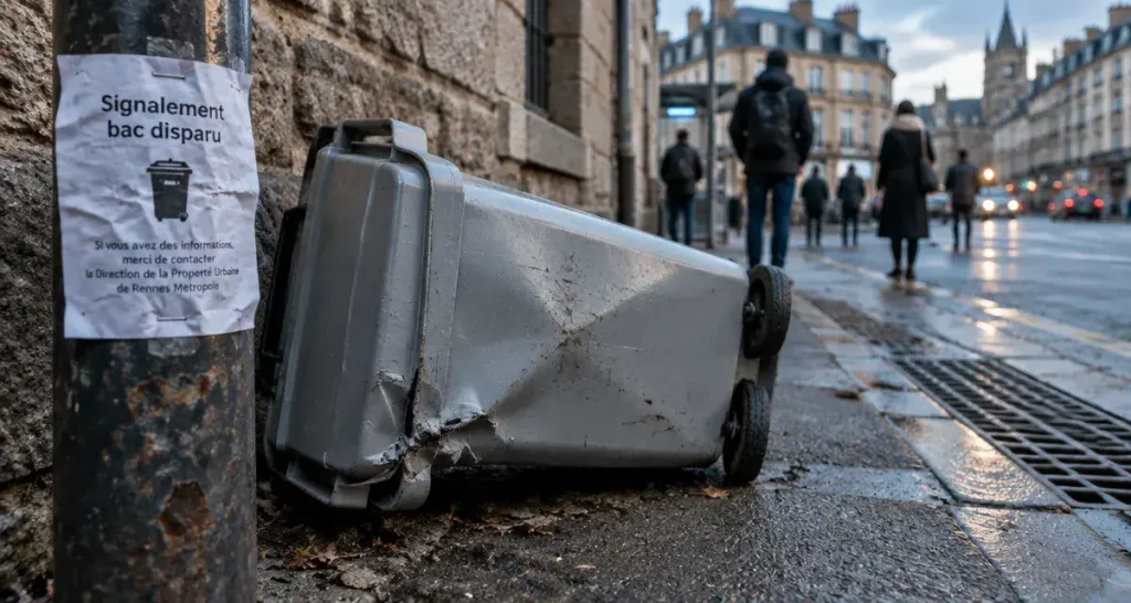À Rennes, comment signaler une poubelle disparue ou détruite