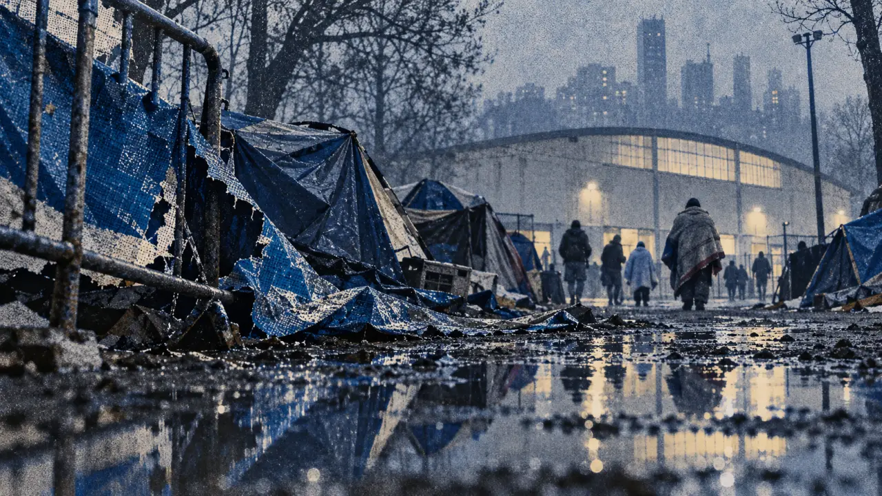 À Rennes, la tempête Austen détruit plus de la moitié du campement de Beauregard