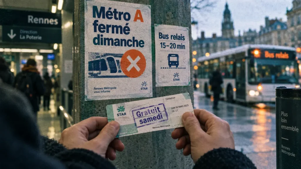 Week-end à Rennes : transports gratuits samedi et perturbations sur la ligne A dimanche