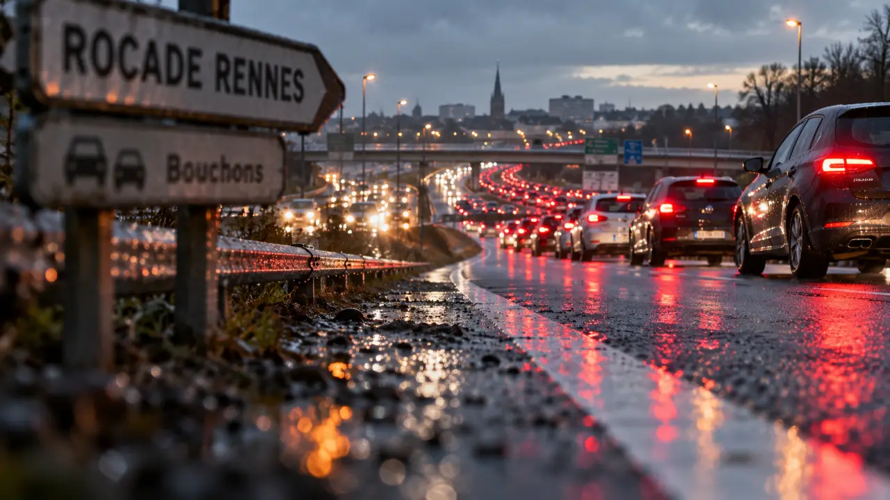 Rocade de Rennes : un accident a provoqué près de cinq kilomètres de bouchons mercredi