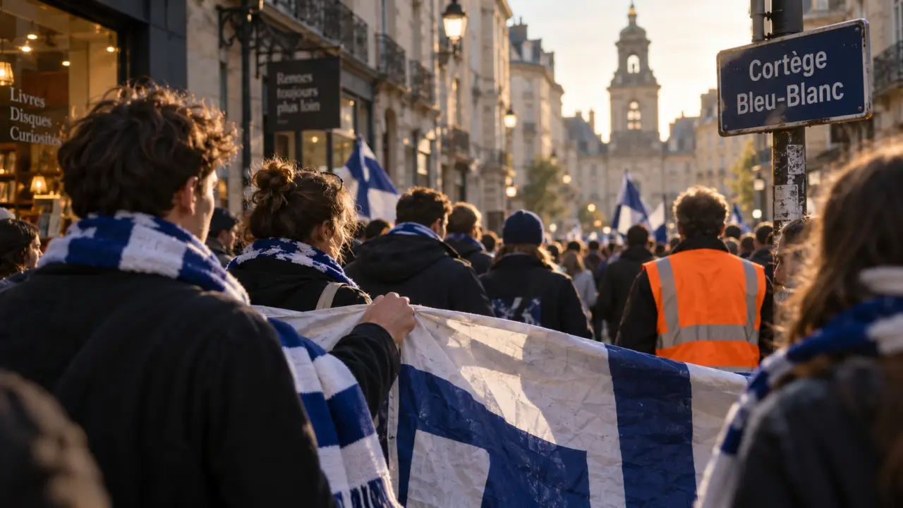 300 supporters du RC Vannes en cortège dans les rues de Rennes