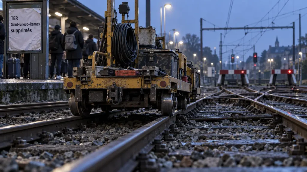 Six TER Saint-Brieuc–Rennes supprimés mercredi après la panne d’un engin